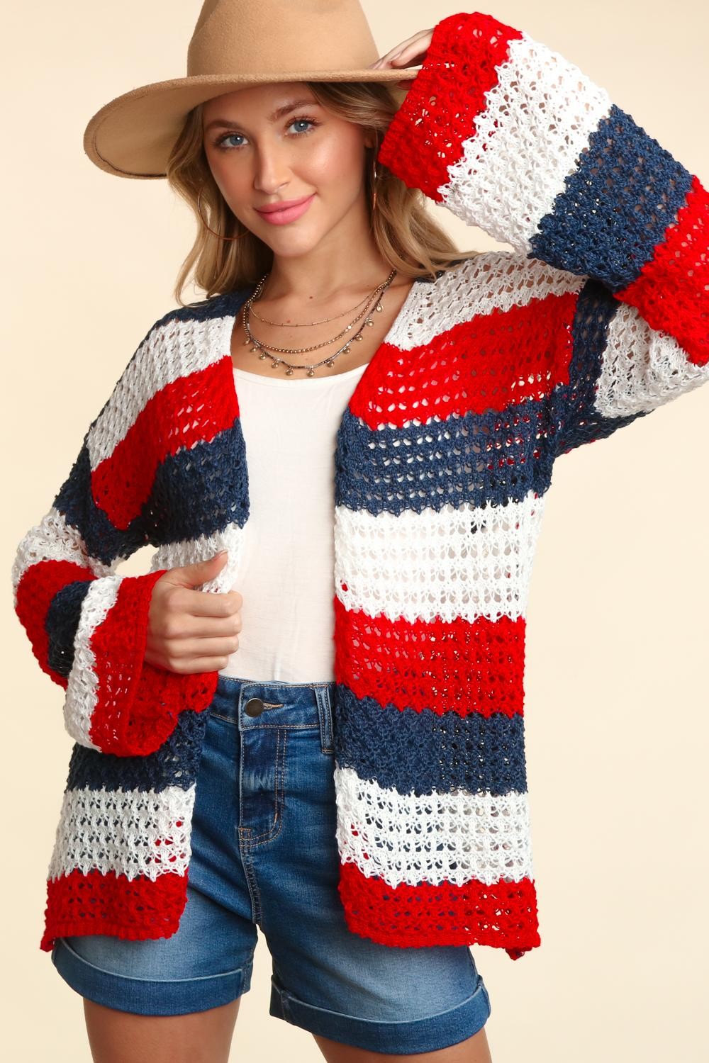 July Long Sleeve Stripe Cardigan