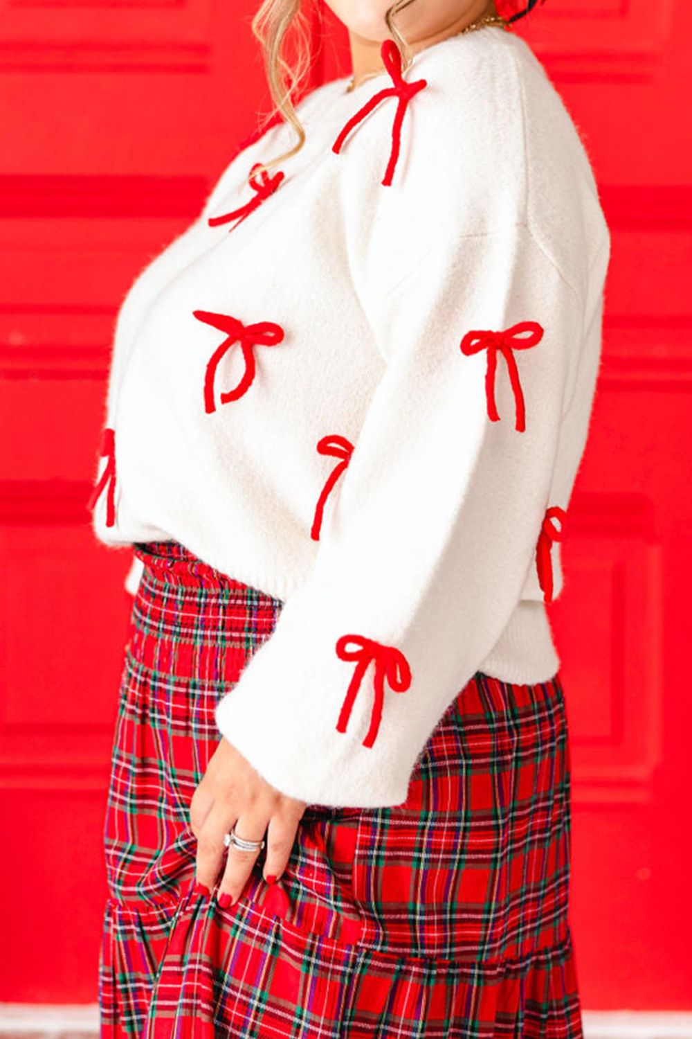 Bow Trim Sweater