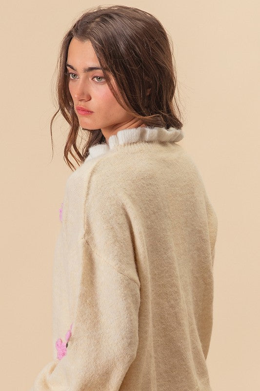 Crochet Flower Sweater