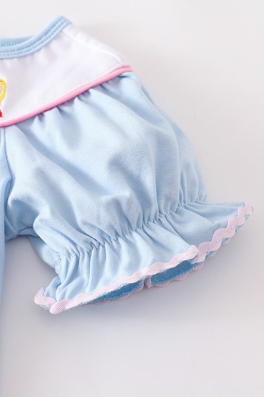 Princess embroidery girl set