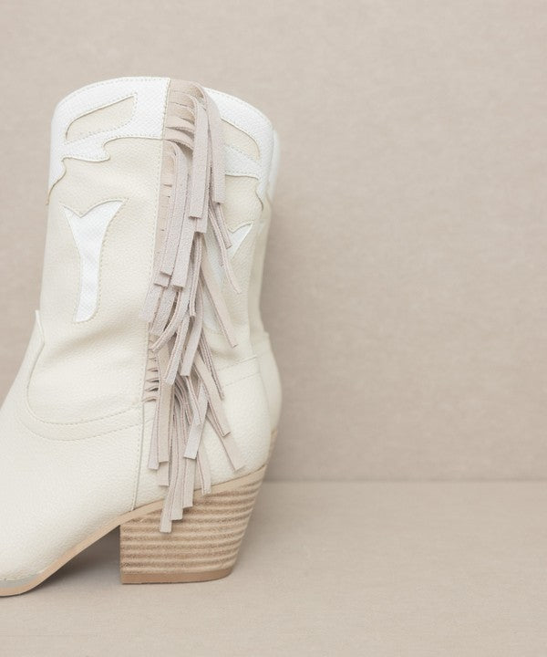 Millie - Fringe Framed Bootie