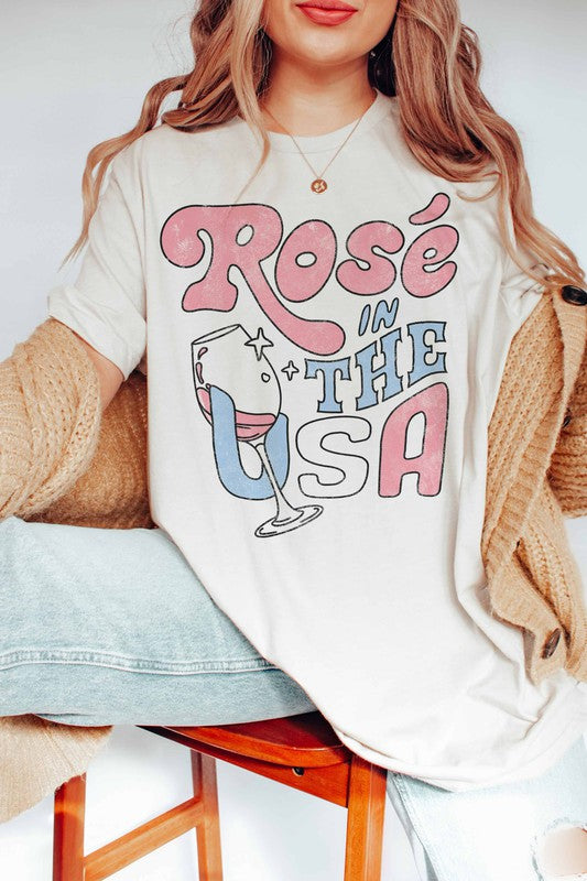 ROSE IN THE USA GRAPHIC TEE