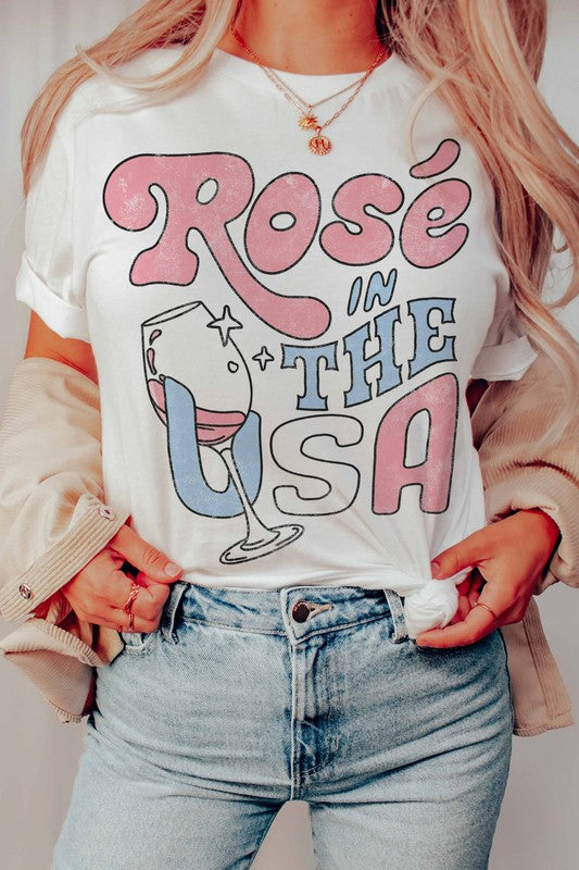 ROSE IN THE USA GRAPHIC TEE
