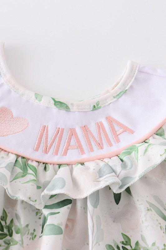 LOVE MAMA FLORAL SMOCKED DRESS