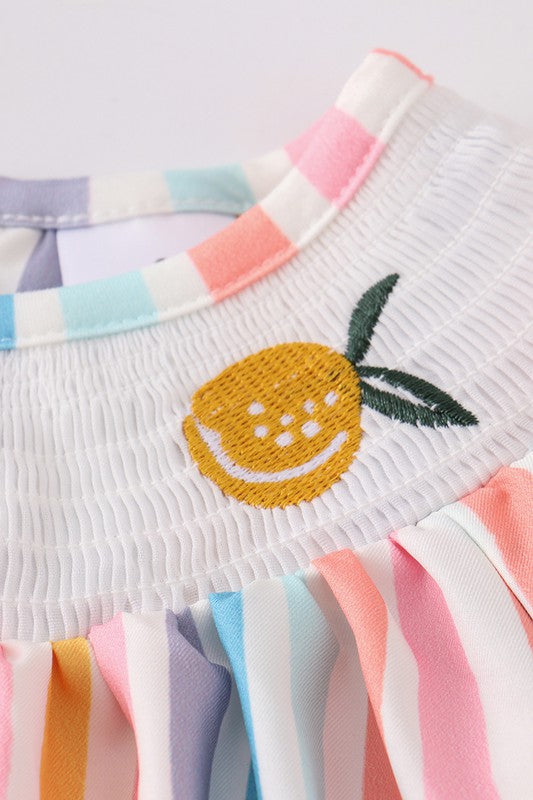 CITRUS SMOCKED DRESS