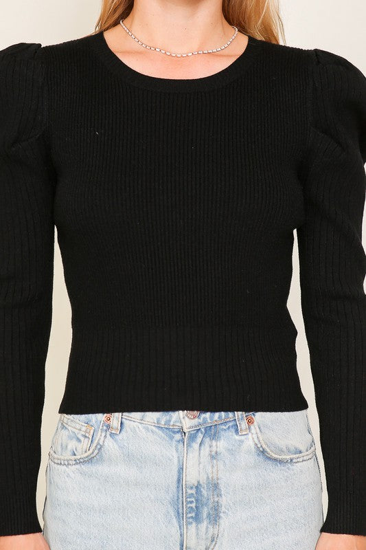 Ellis Puff Sleeve Knit Top