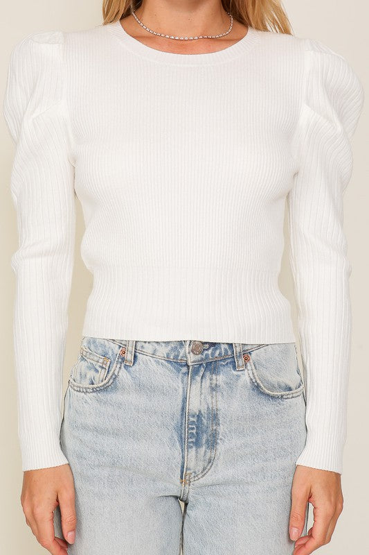 Ellis Puff Sleeve Knit Top