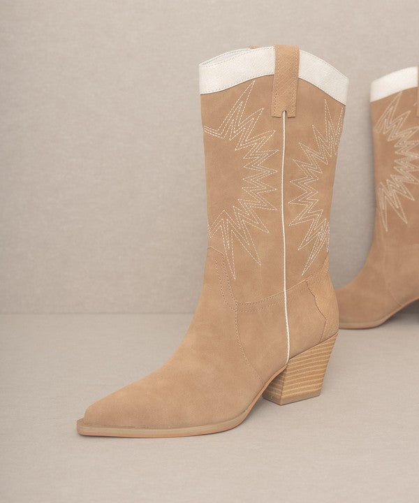 Halle Paneled Cowboy Boots
