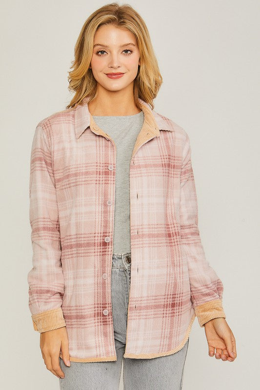 Two Faced Reversible Button Down Jacket