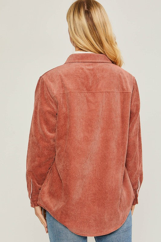Two Faced Reversible Button Down Jacket