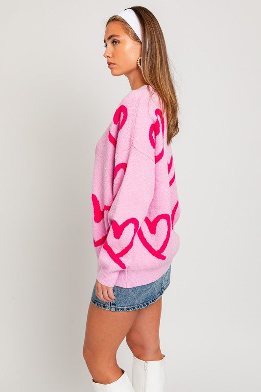 You and Me Heart Sweater