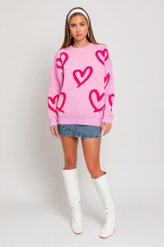 You and Me Heart Sweater