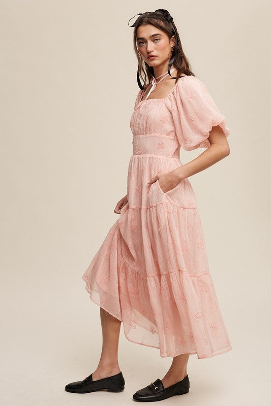 Blooms Embroidered Maxi Dress