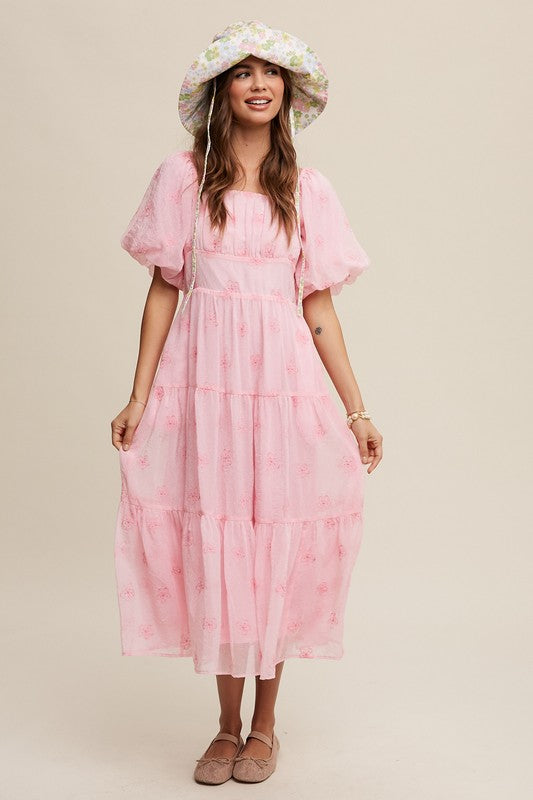 Blooms Embroidered Maxi Dress