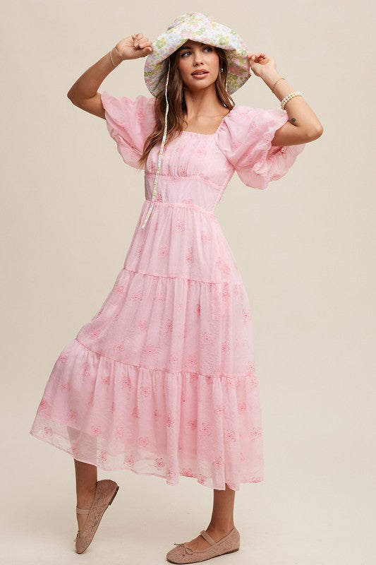 Blooms Embroidered Maxi Dress