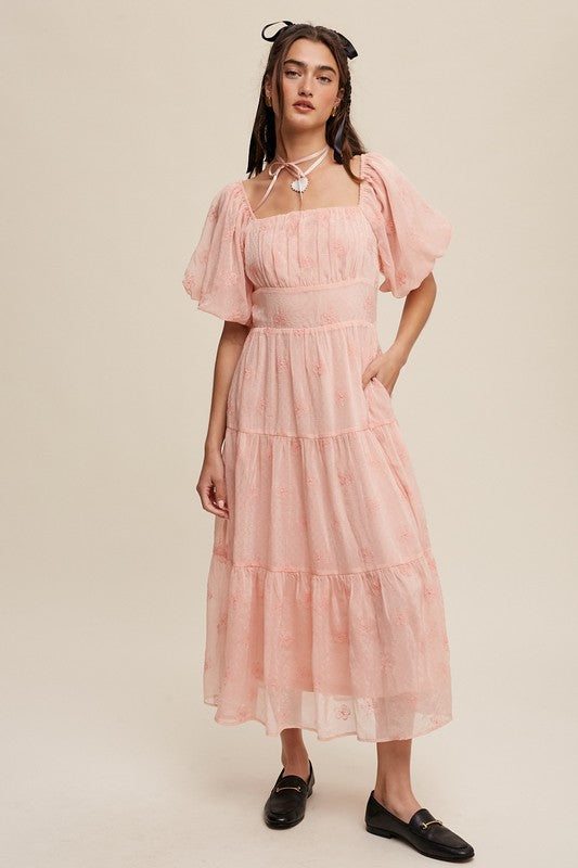 Blooms Embroidered Maxi Dress