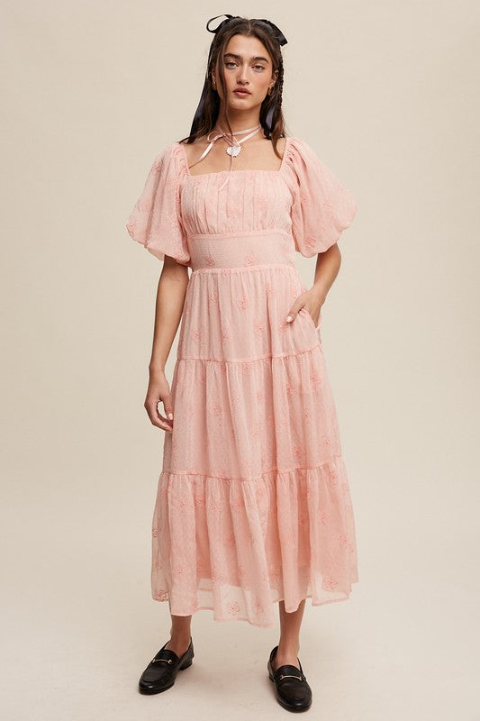 Blooms Embroidered Maxi Dress