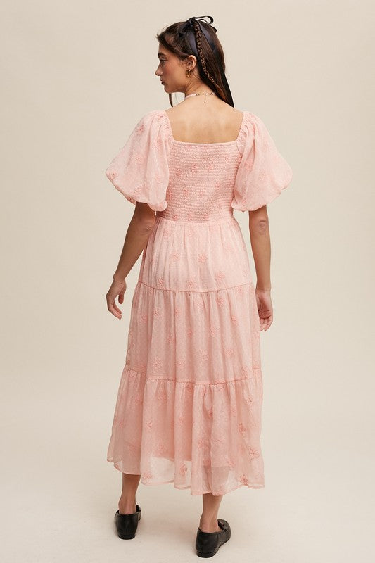 Blooms Embroidered Maxi Dress