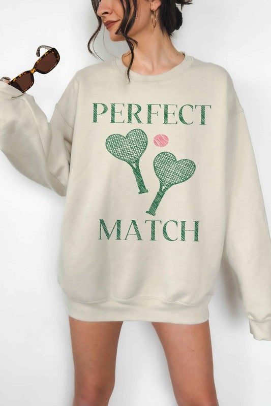 PERFECT MATCH TENNIS PICKLE OVERSIZED SWEATSHIRT
