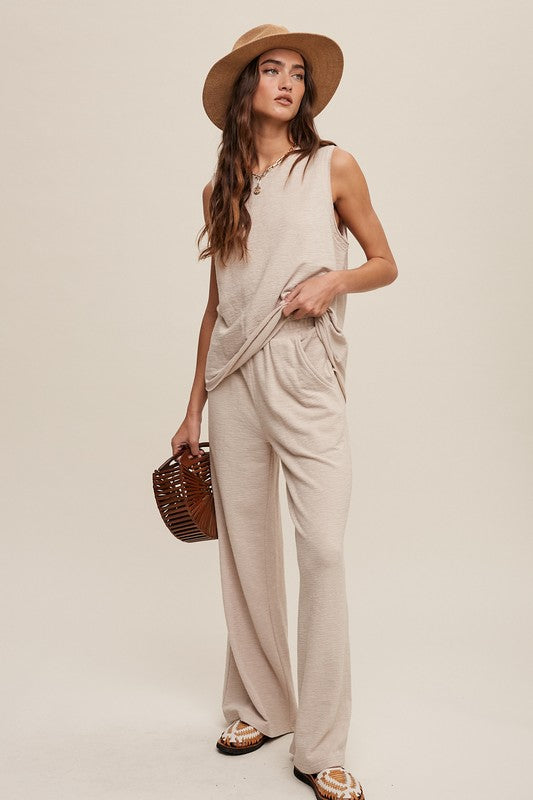 Lounged up Tank and Sweat Pant Set