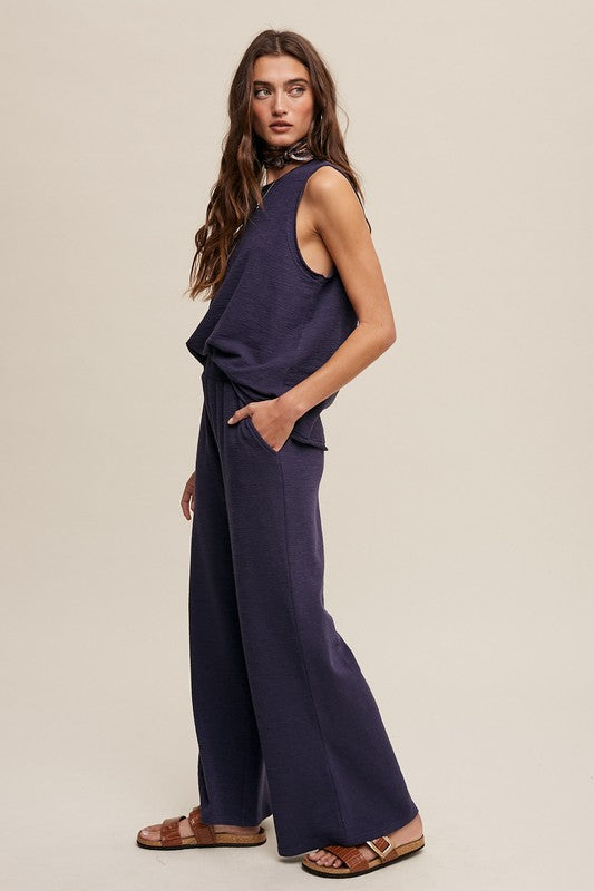 Lounged up Tank and Sweat Pant Set