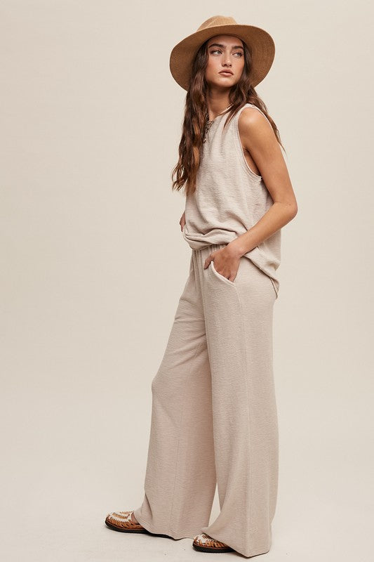 Lounged up Tank and Sweat Pant Set