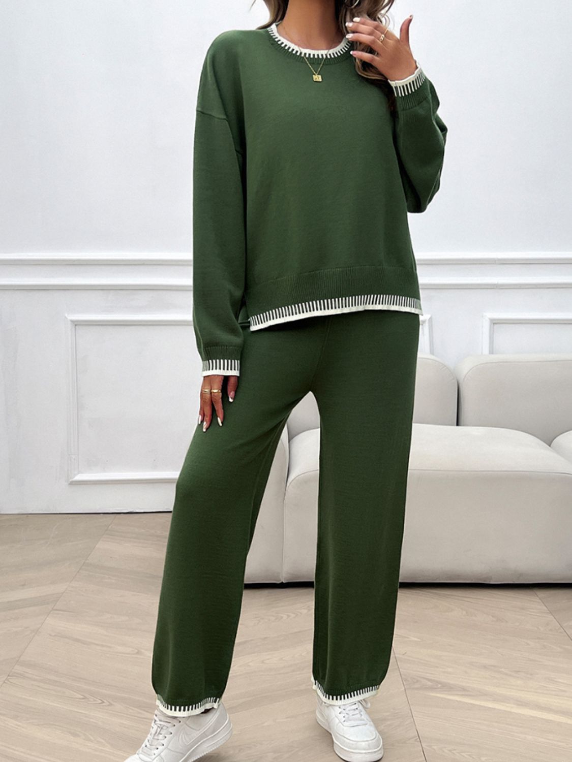 Devine Top and Pants Sweater Set