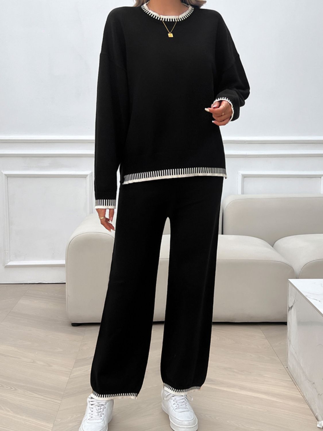 Devine Top and Pants Sweater Set