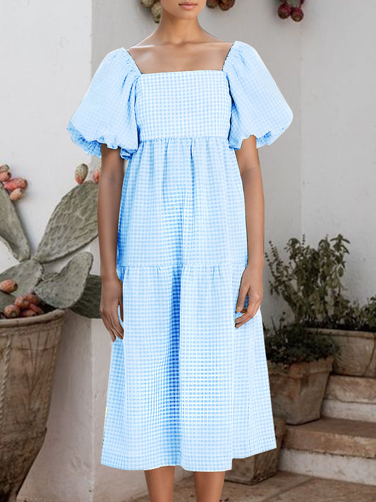 Picnic Puff Sleeve Dress