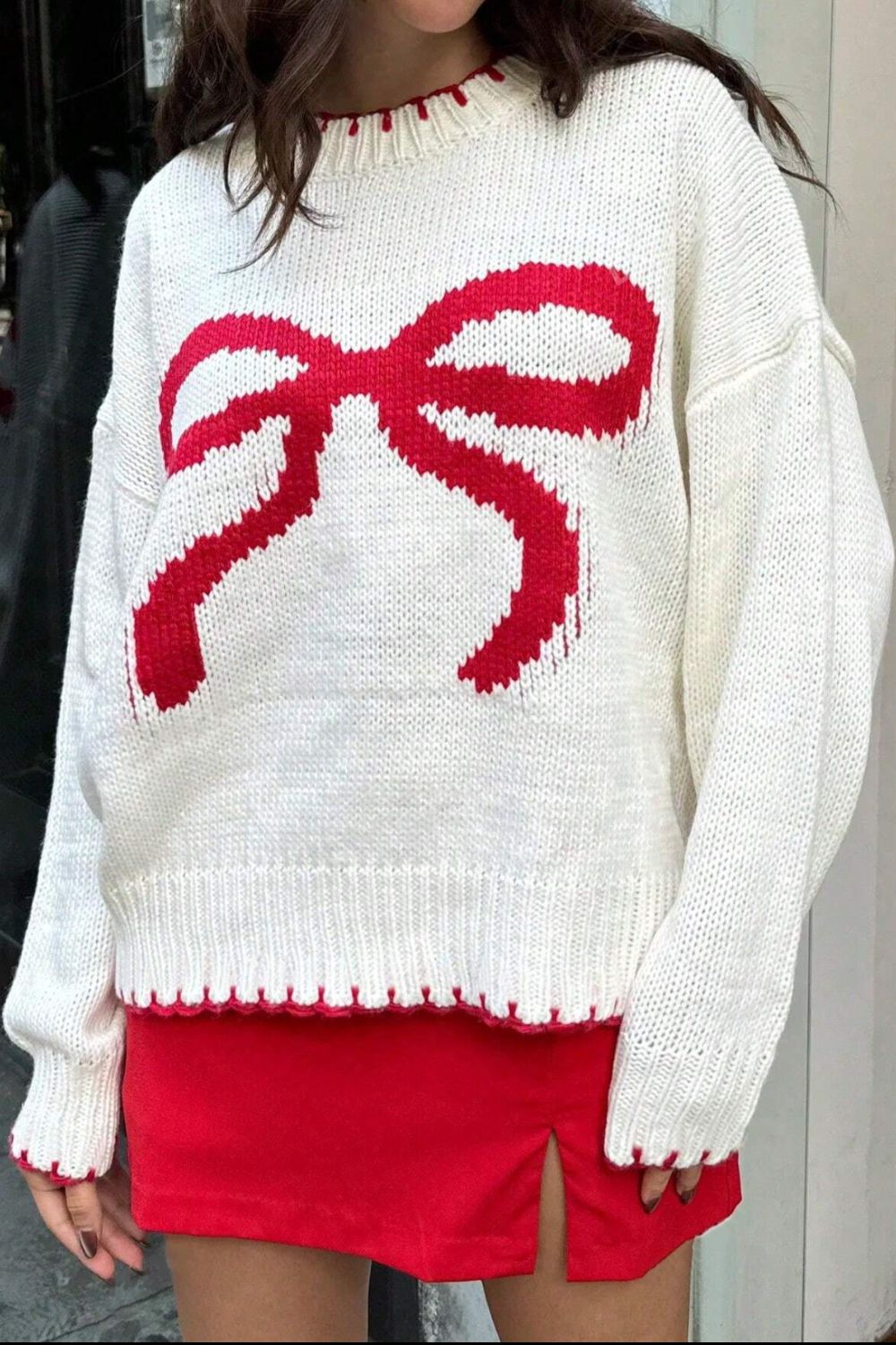 Holly Bow Sweater