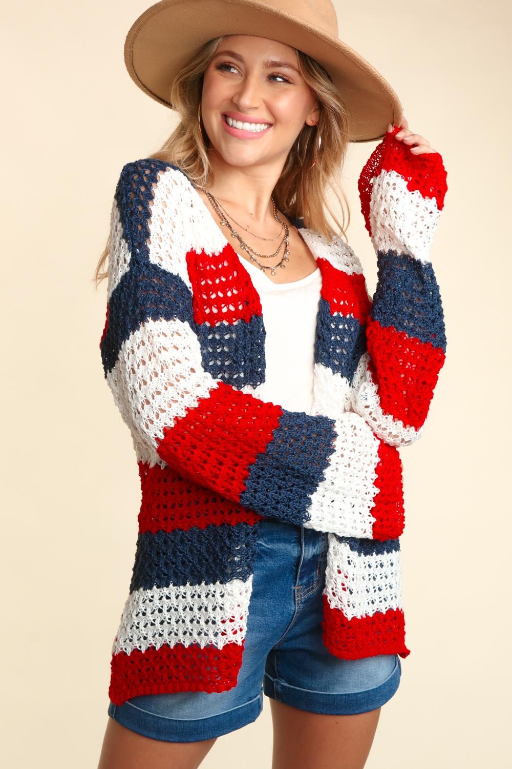 July Long Sleeve Stripe Cardigan