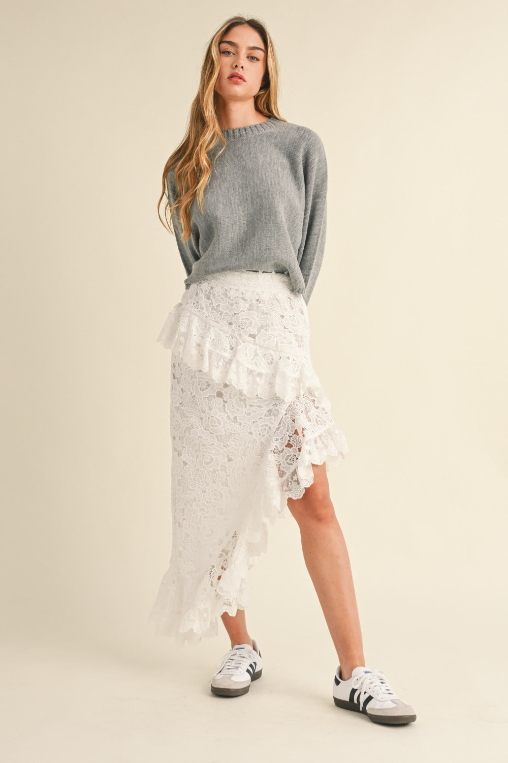 Markie Round Neck Cropped Sweater