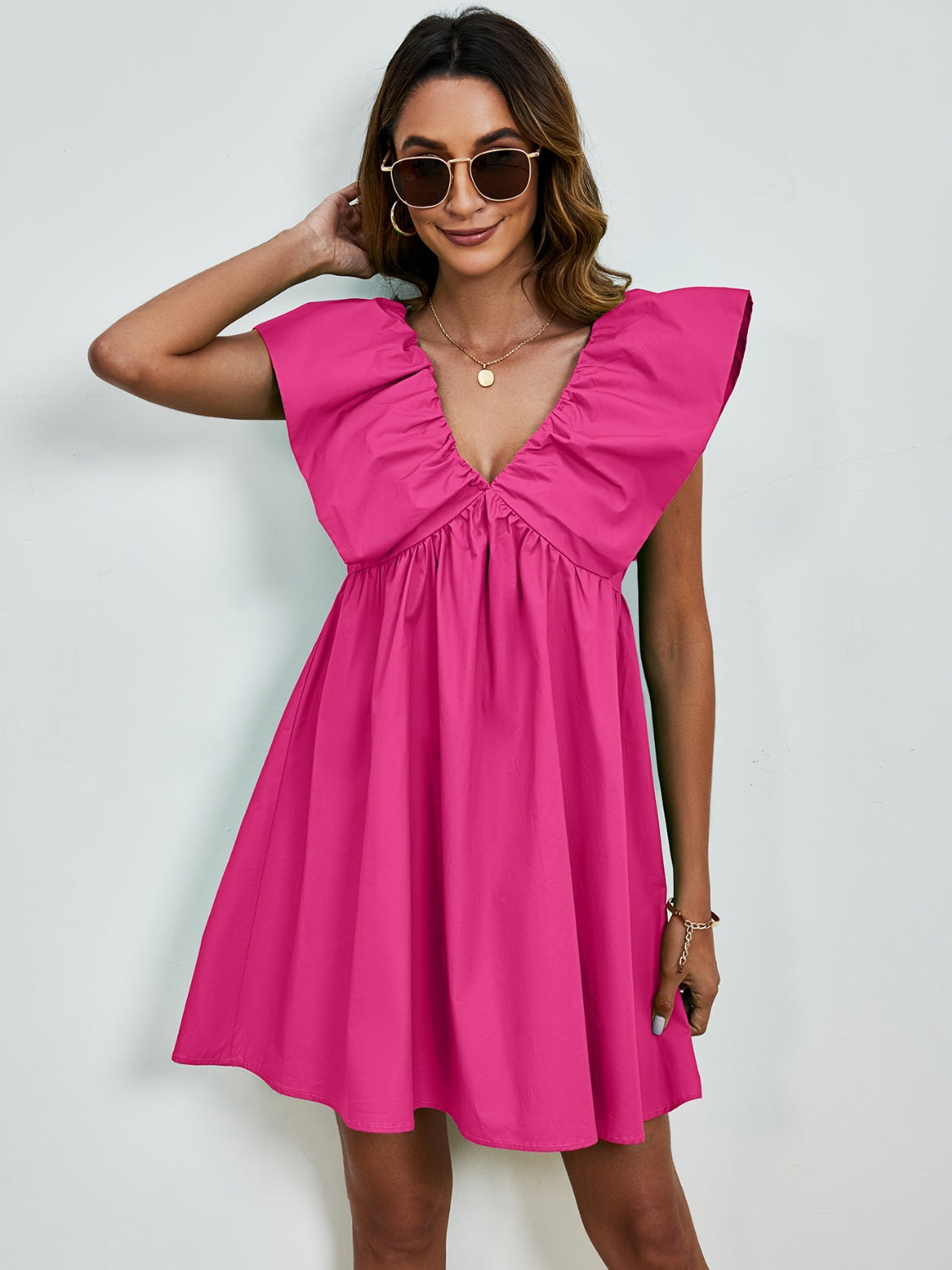 Skye Cap Sleeve Mini Dress