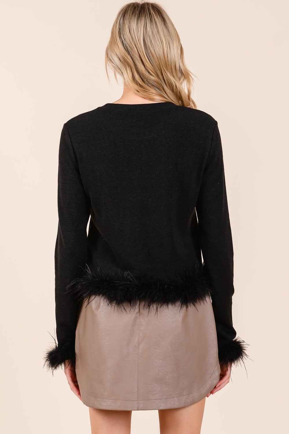 Festive Feather Knit Top