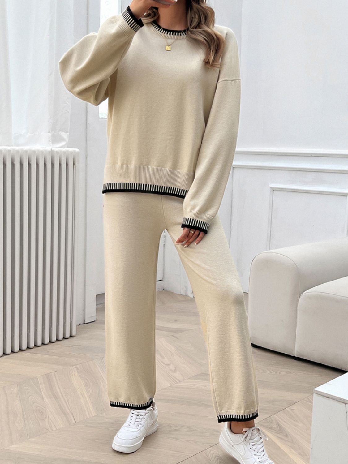 Devine Top and Pants Sweater Set