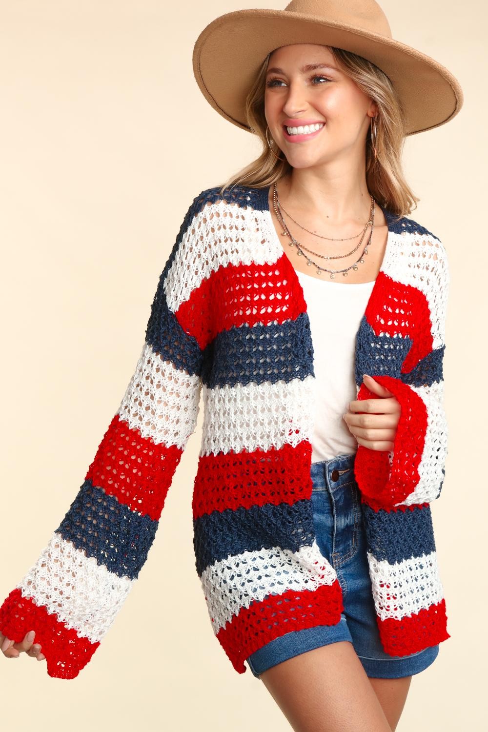 July Long Sleeve Stripe Cardigan