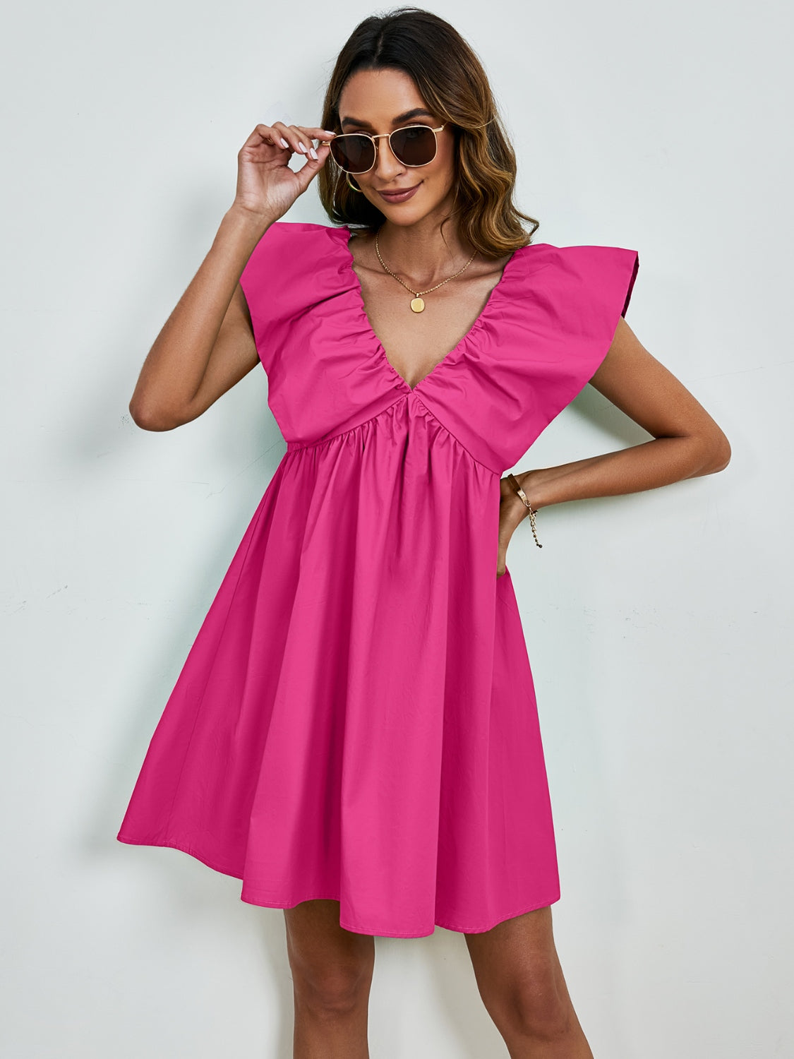 Skye Cap Sleeve Mini Dress