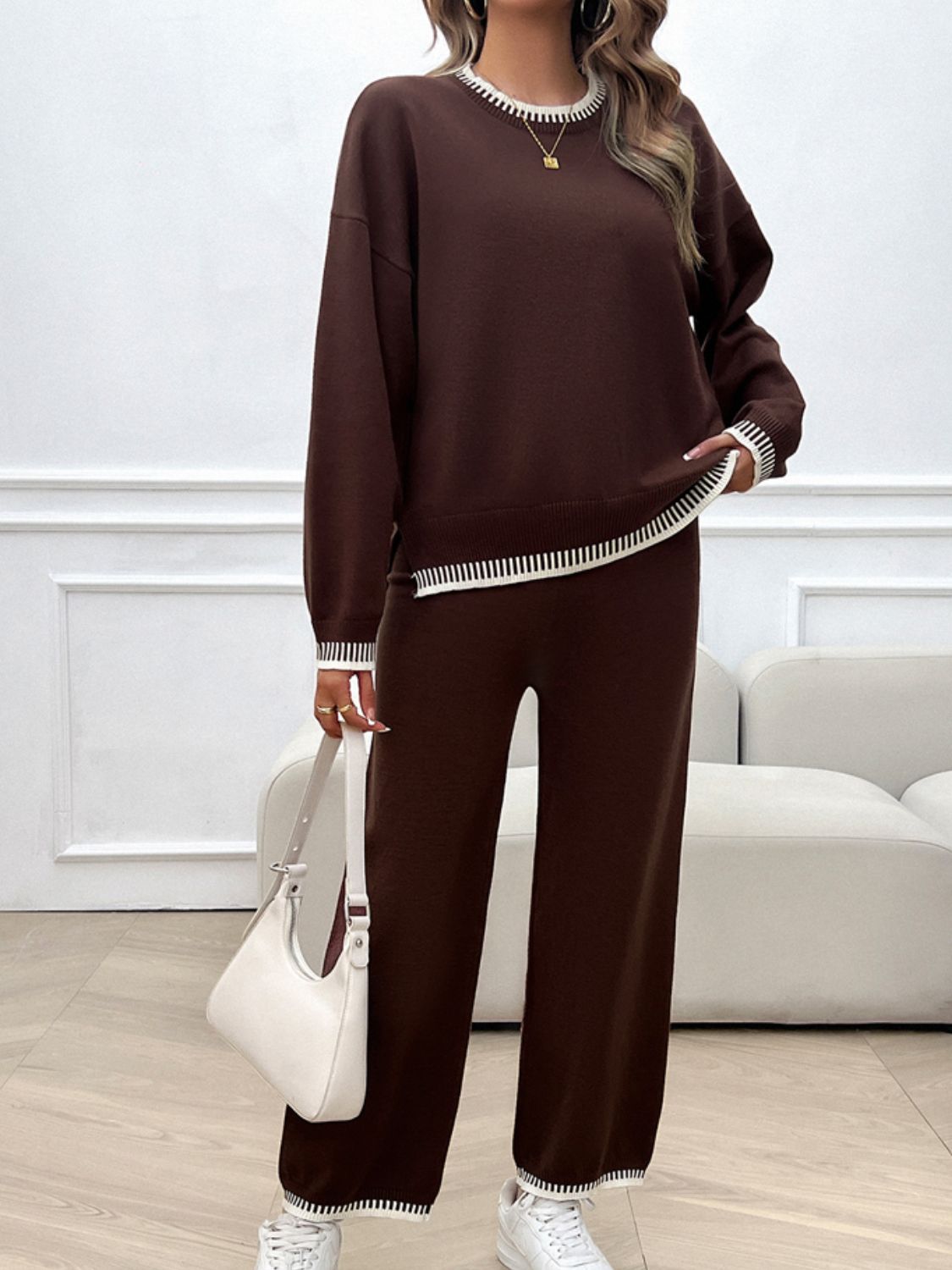 Devine Top and Pants Sweater Set