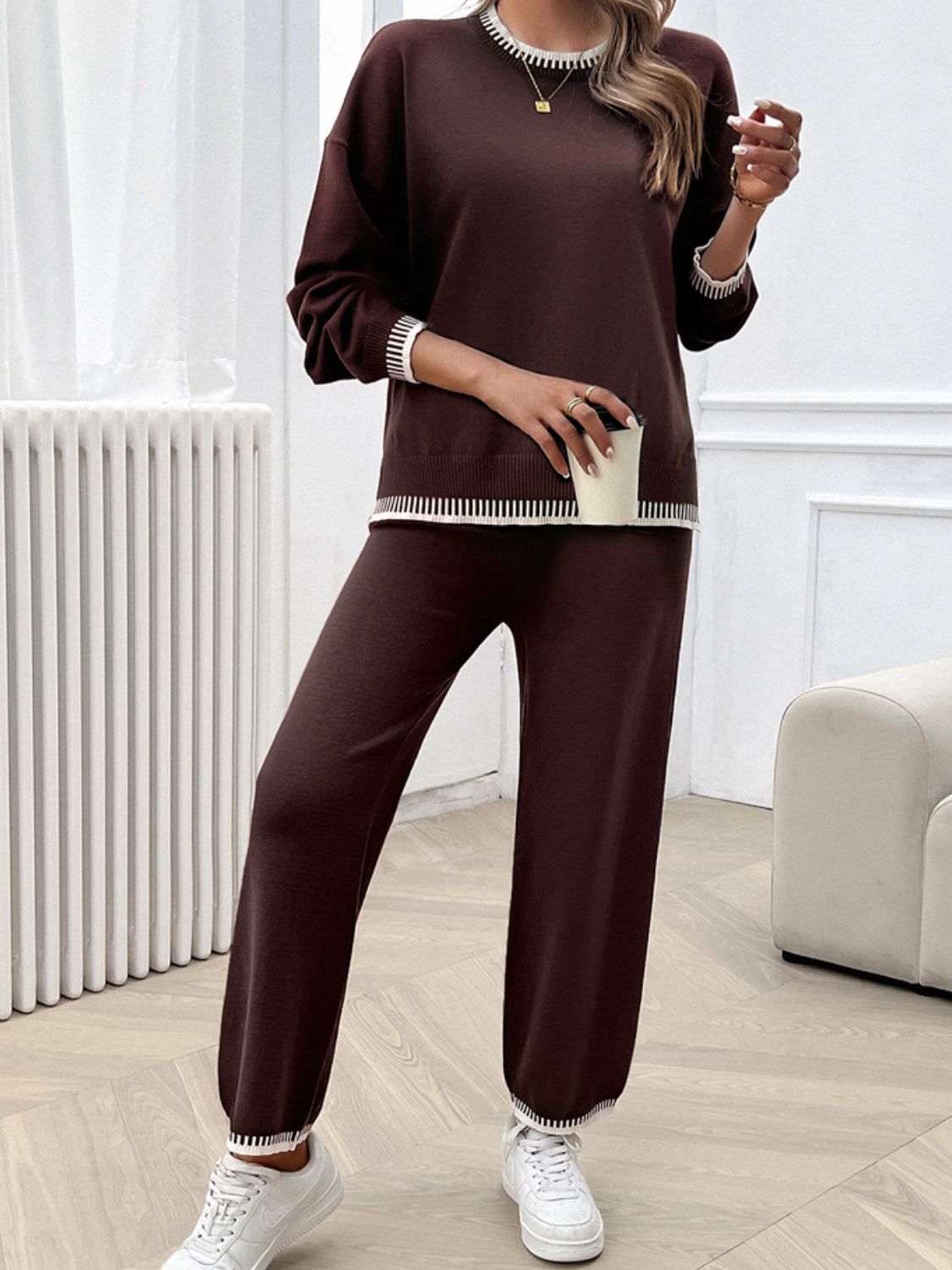 Devine Top and Pants Sweater Set