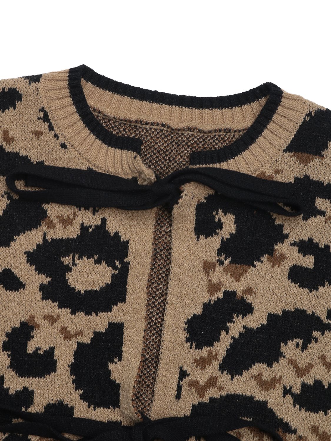 Leopard Bow Cardigan