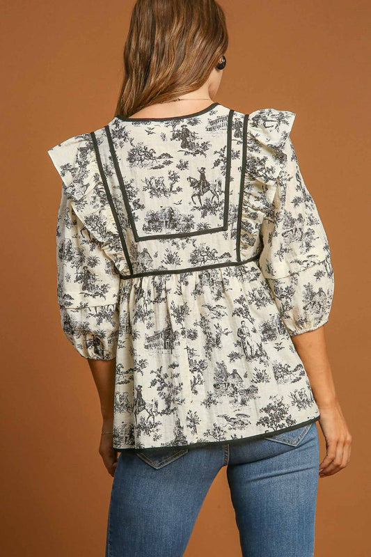 Toile Babydoll Blouse