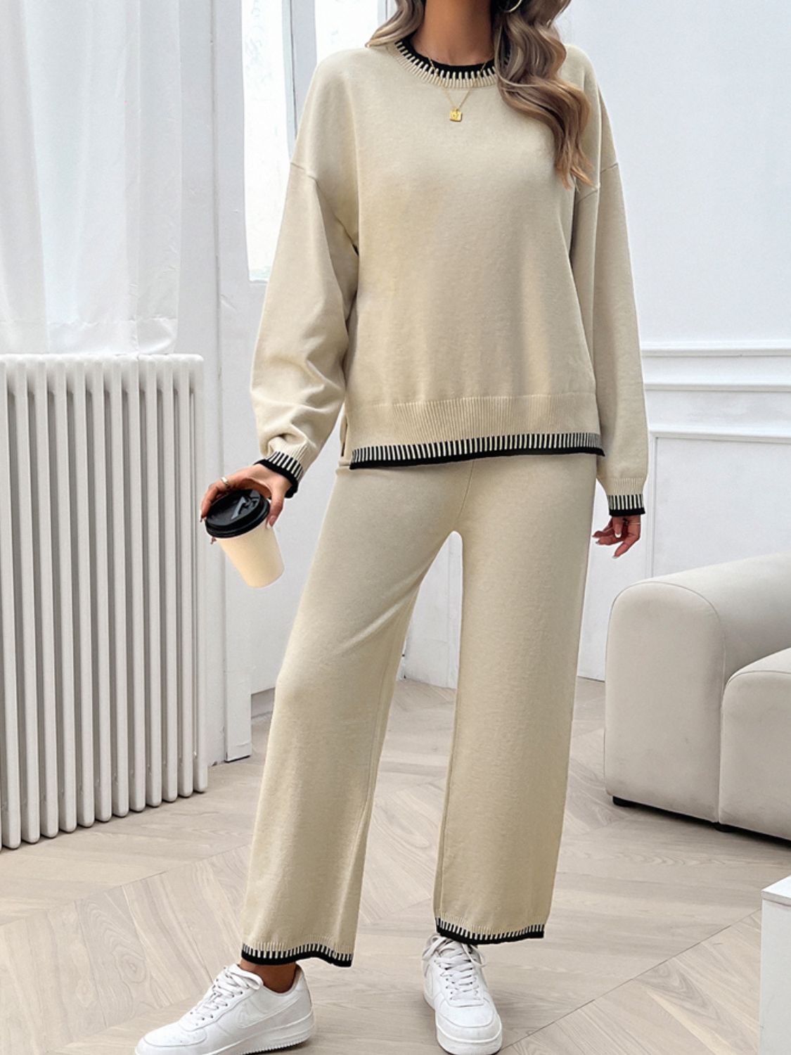 Devine Top and Pants Sweater Set