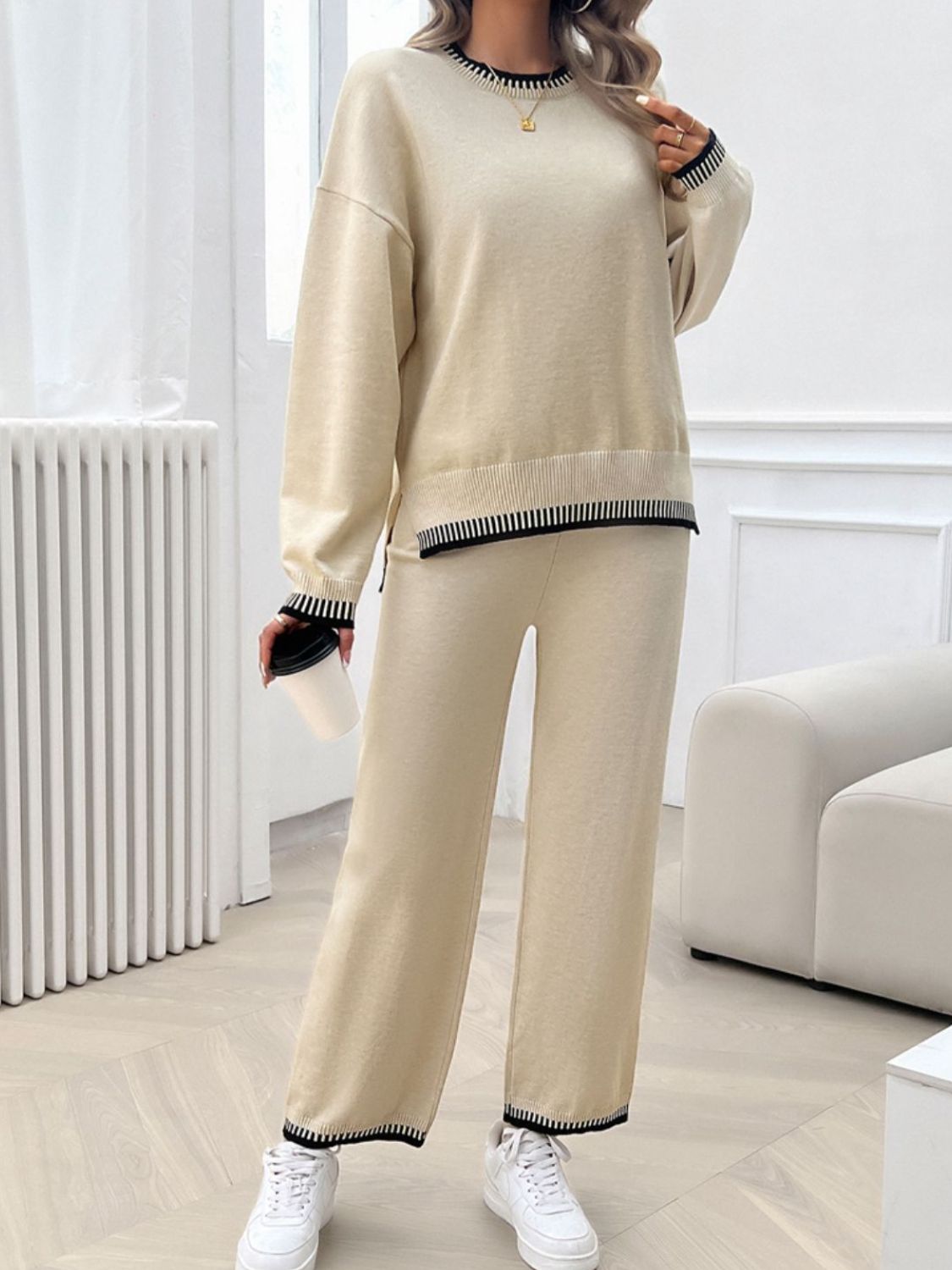 Devine Top and Pants Sweater Set