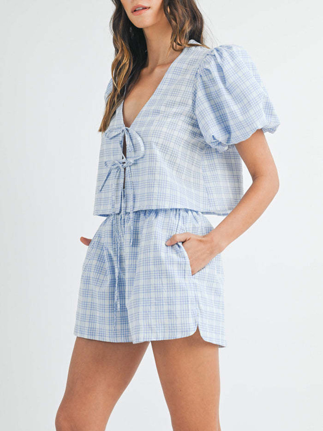 Bow Tie Top and Shorts Set