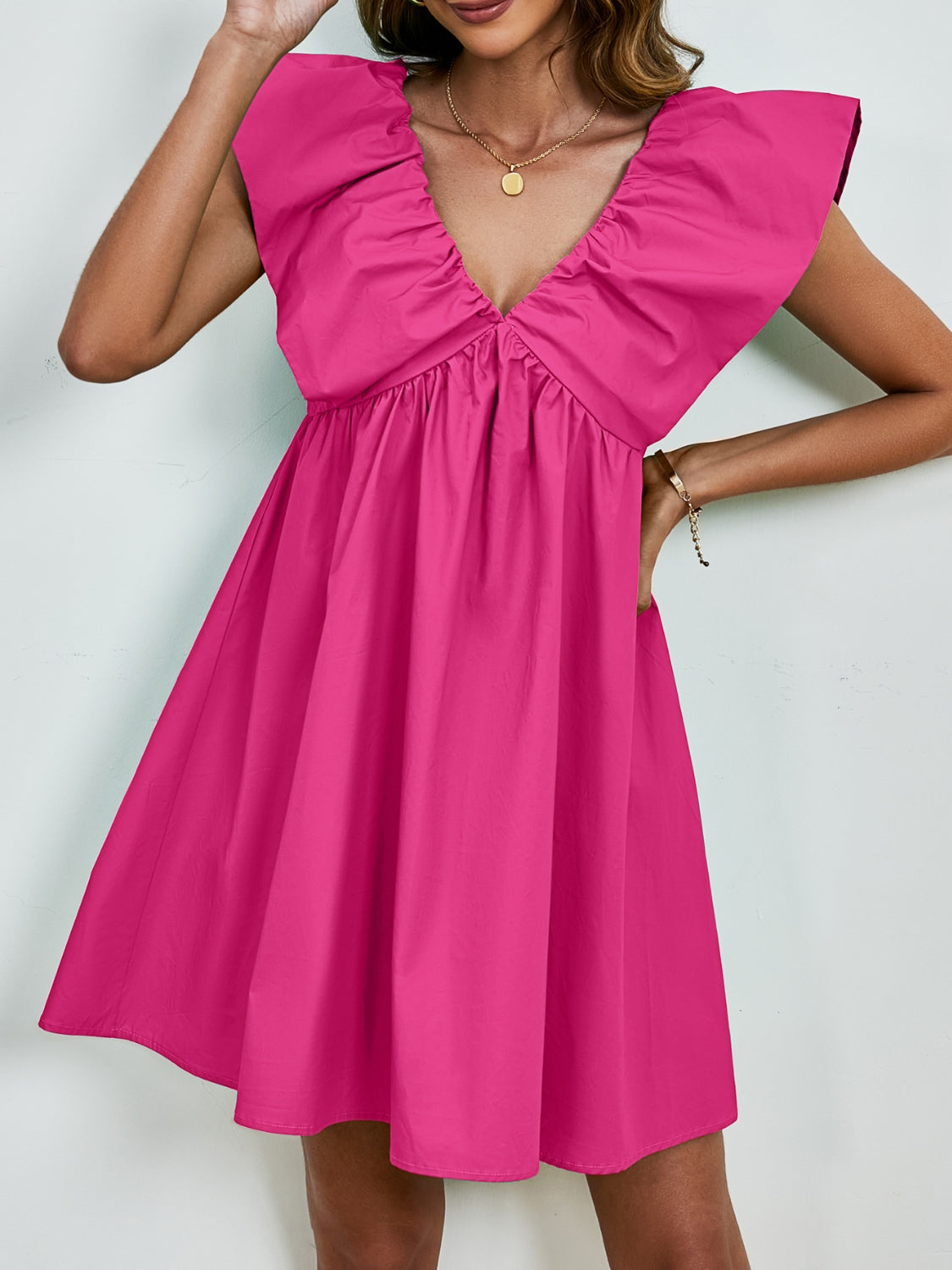 Skye Cap Sleeve Mini Dress