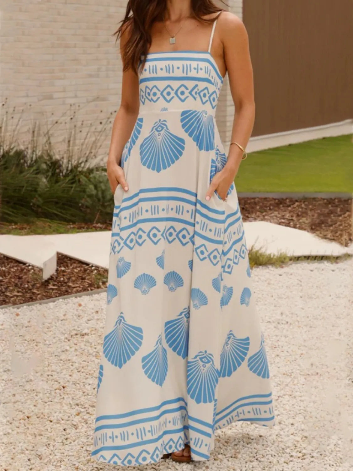 seashell dress Maxi – shopslc This exquisite floor length this dress makes every silhouette:bodycon dresses size:*Custom Size*