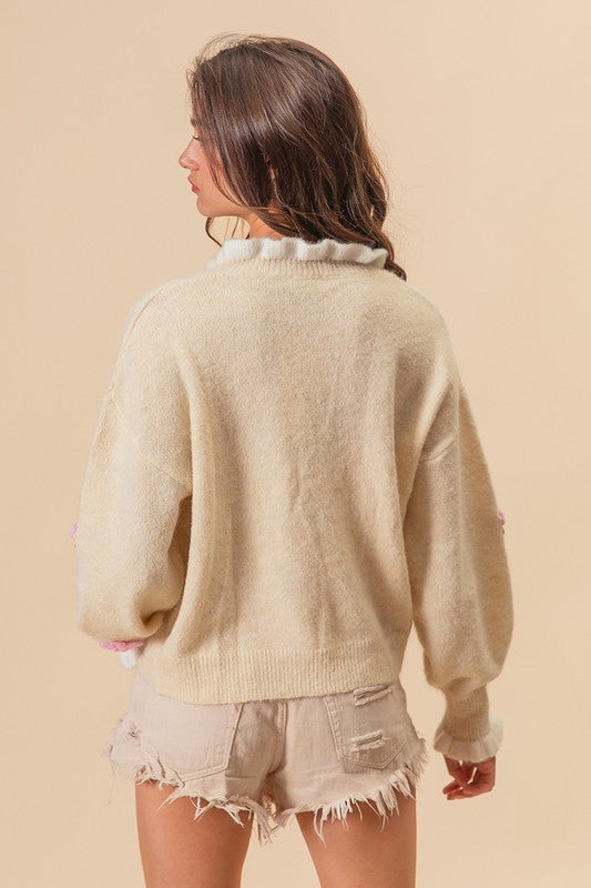 Crochet Flower Sweater