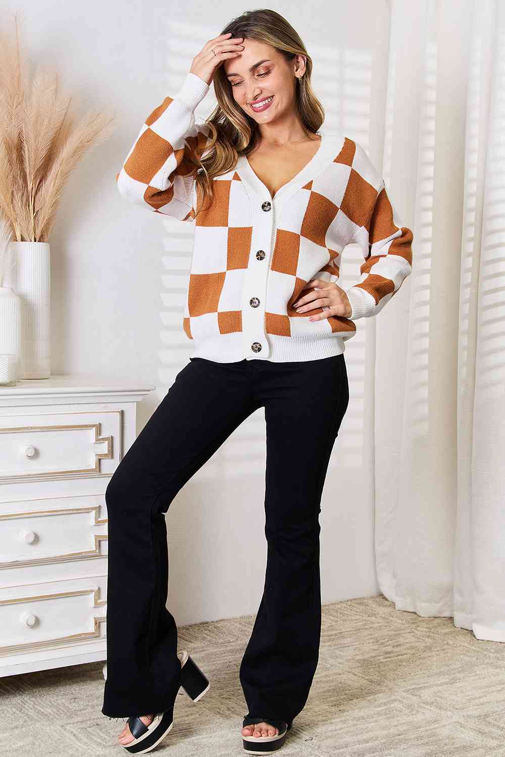 Double Take Button-Up Cardigan