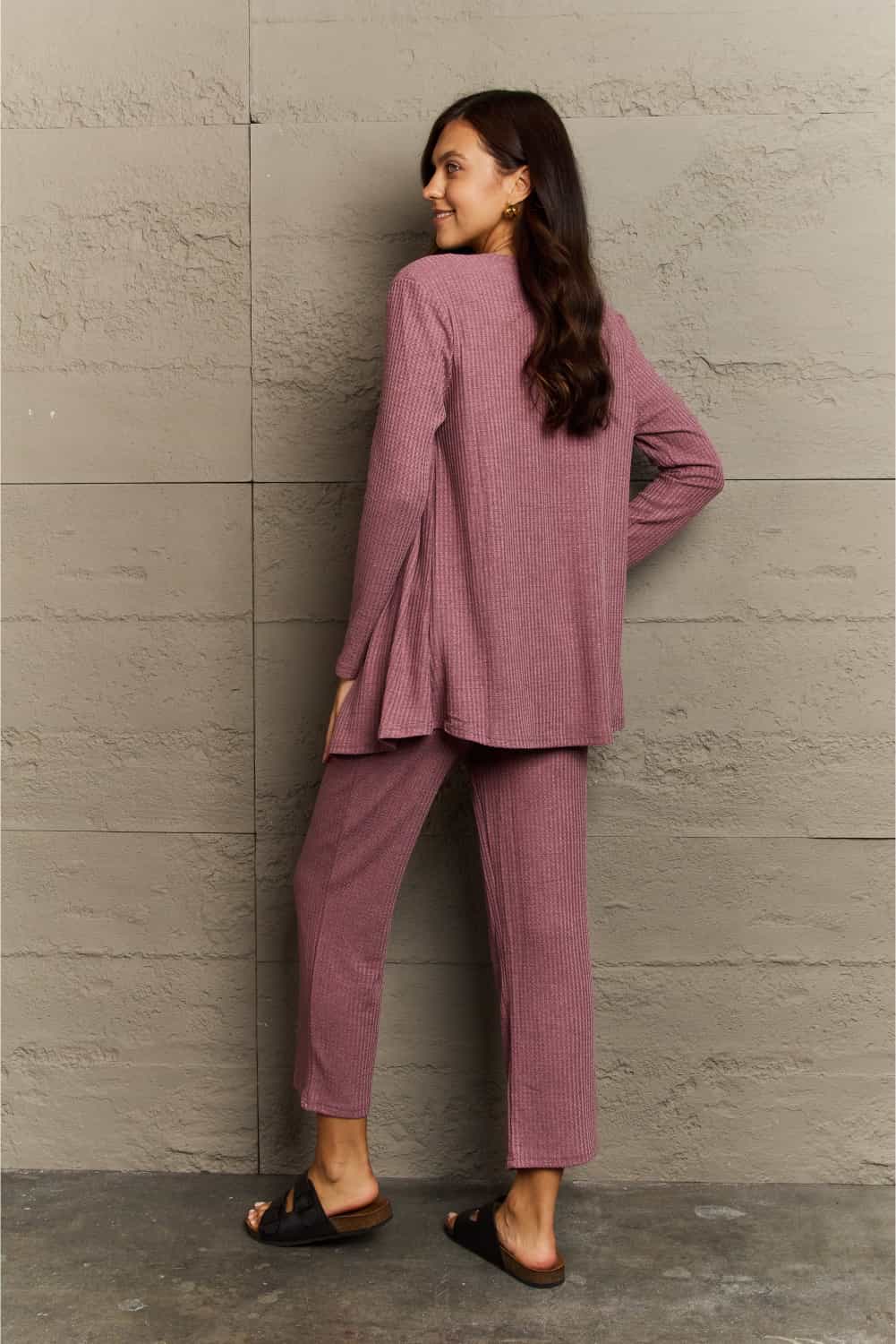 JET SET Cropped Top, Long Pants and Cardigan Lounge Set