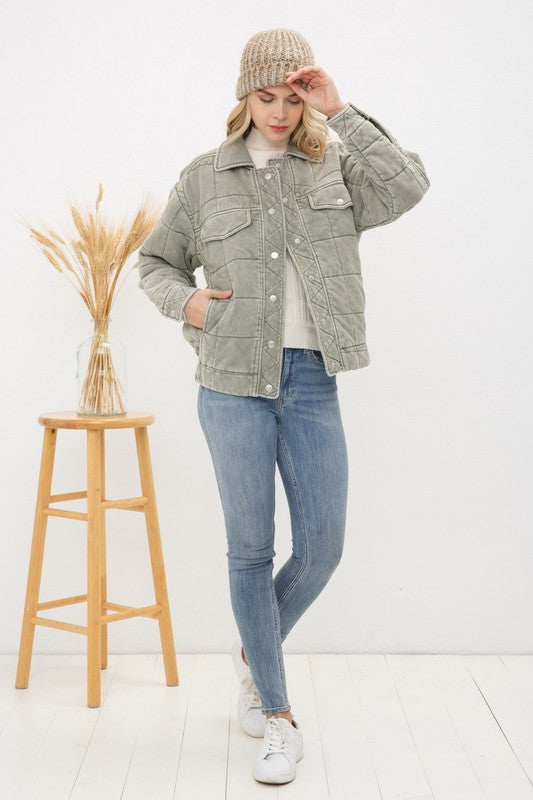 STONE QUILTED JACKET